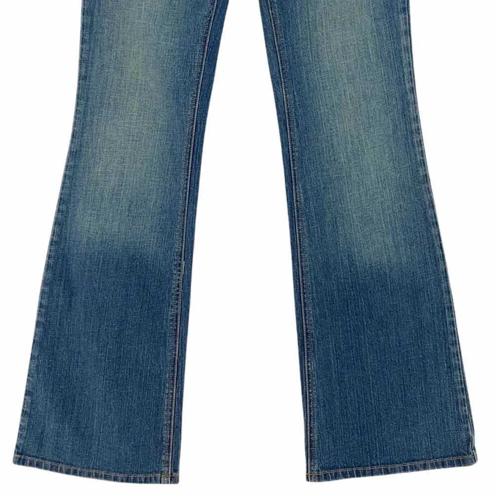 Y2K Style Flare Stretch Bullhead Huntington Blue Jeans - Picture 4 of 16